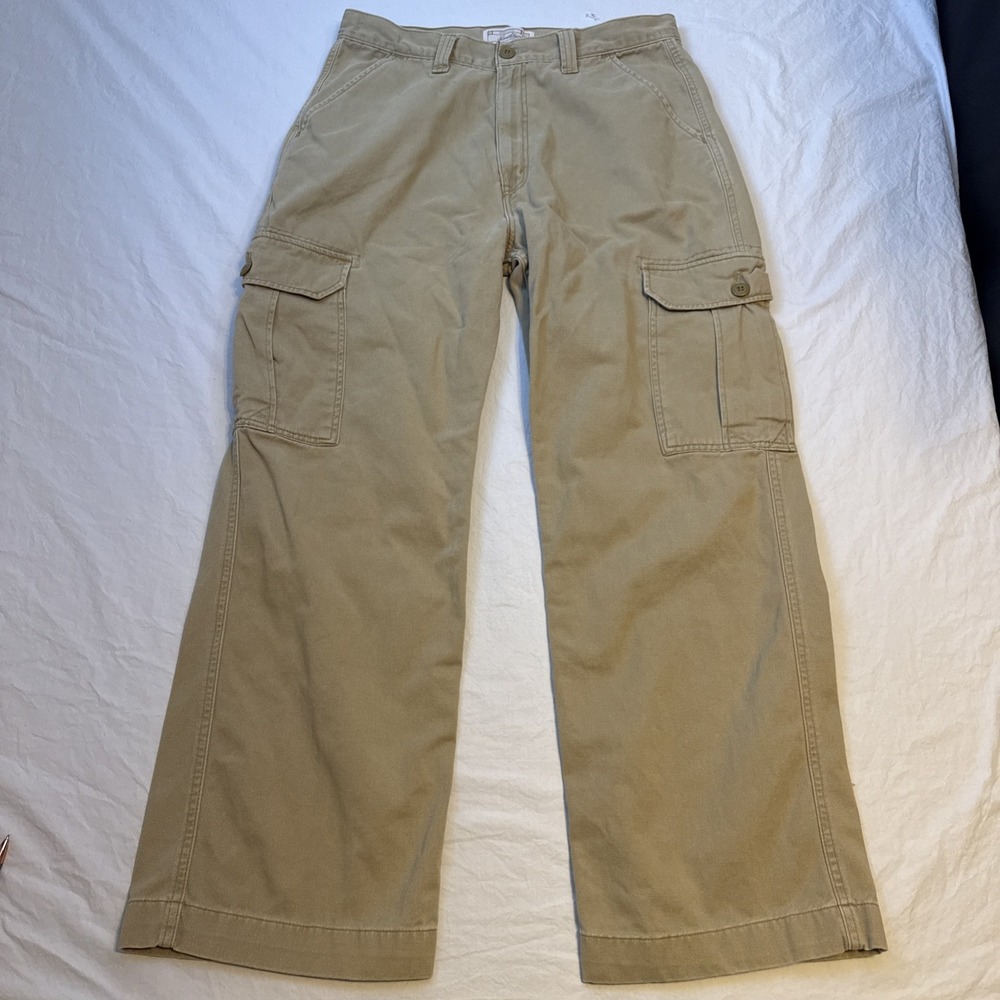 Levi Strauss Mens Cargo Pants Size 34/32 Tan Multi Pocket Outdoor Workwear